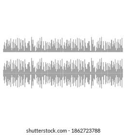 Plantilla de diseño de ilustraciones vectoriales de ondas de sonido