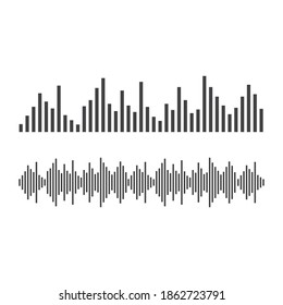 Sound waves vector illustration design template