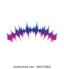 Sound waves vector illustration design template