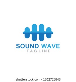 Sound waves vector illustration design template