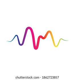 Sound waves vector illustration design template