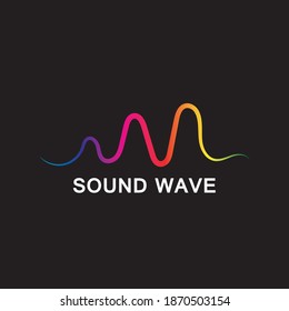 Sound waves vector illustration design template