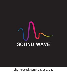 Sound waves vector illustration design template