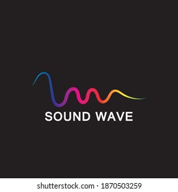 Sound waves vector illustration design template