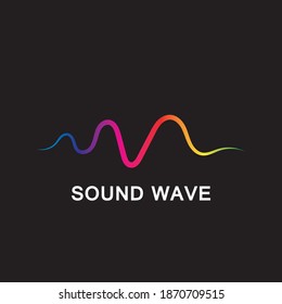 Sound waves vector illustration design template
