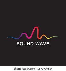 Sound waves vector illustration design template