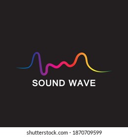 Sound waves vector illustration design template