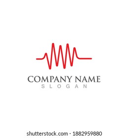 Sound waves vector illustration design template