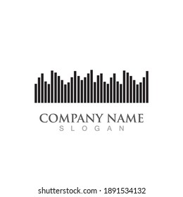 Sound waves vector illustration design template