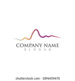 Sound waves vector illustration design template