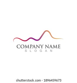 Sound waves vector illustration design template
