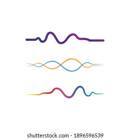 Sound waves vector illustration design template equalizer symbol music wave