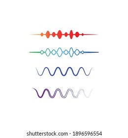 Sound waves vector illustration design template equalizer symbol music wave