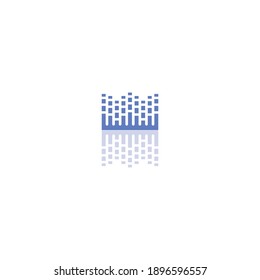 Sound waves vector illustration design template equalizer symbol music wave