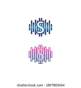 Sound waves vector illustration design template