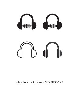 Sound waves vector illustration design template