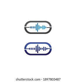 Sound waves vector illustration design template
