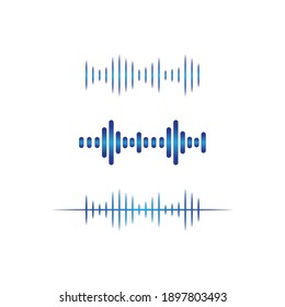 Sound waves vector illustration design template