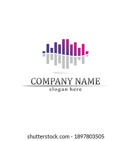 Sound waves vector illustration design template
