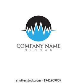 Sound waves vector illustration design template