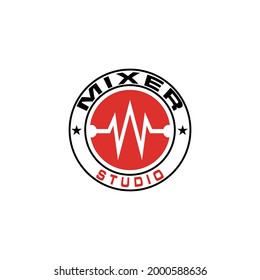 Sound waves vector illustration design template