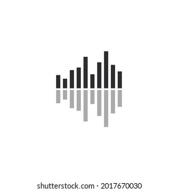 Sound waves vector illustration design template