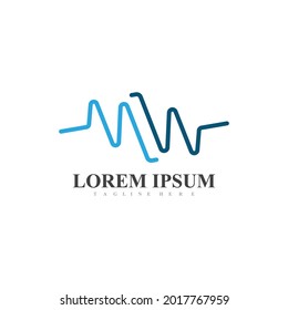 Sound waves vector illustration design template