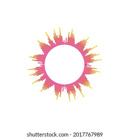 Sound waves vector illustration design template