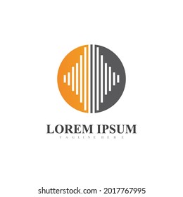 Sound waves vector illustration design template