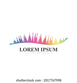 Sound waves vector illustration design template