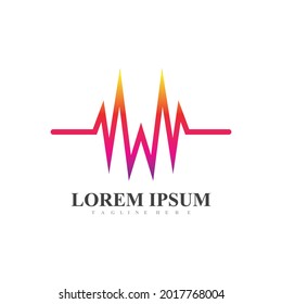 Sound waves vector illustration design template