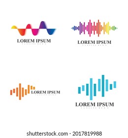Sound waves vector illustration design template