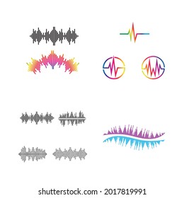 Sound waves vector illustration design template