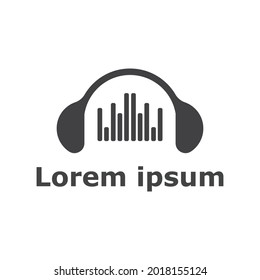 Sound waves vector illustration design template