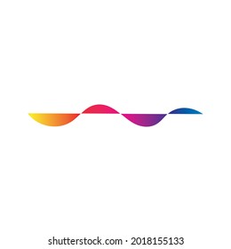 Plantilla de diseño de ilustraciones vectoriales de ondas de sonido
