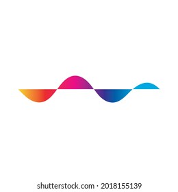 Sound waves vector illustration design template