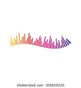 Sound waves vector illustration design template