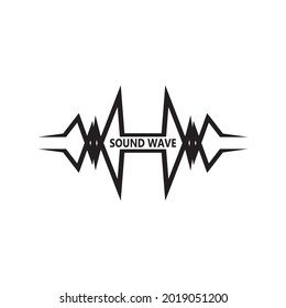 Sound waves vector illustration design template