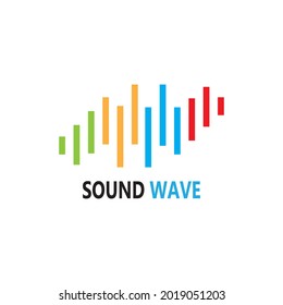 Plantilla de diseño de ilustraciones vectoriales de ondas de sonido