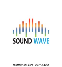 Sound waves vector illustration design template