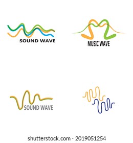 Sound waves vector illustration design template