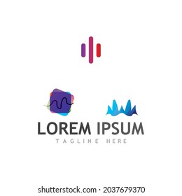 Sound waves vector illustration design template