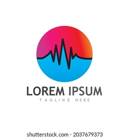 Sound waves vector illustration design template