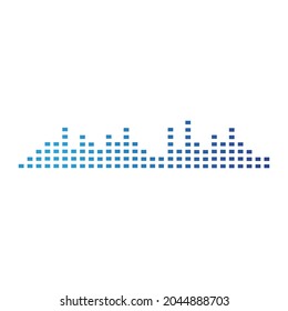 Sound waves vector illustration design template