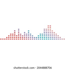 Sound waves vector illustration design template
