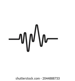 Sound waves vector illustration design template