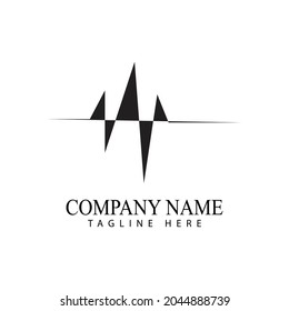 Sound waves vector illustration design template