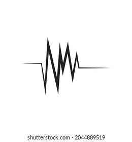 Sound waves vector illustration design template