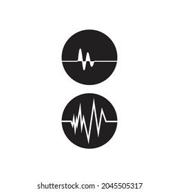 Sound waves vector illustration design template
