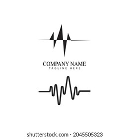 Sound waves vector illustration design template